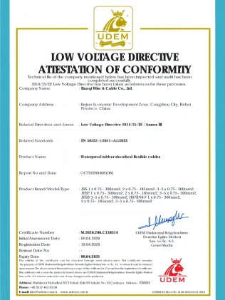Certification-LVD-Huaqi cable